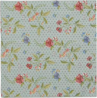 Clayre & Eef Servetten Papier Set van 20 33x33 cm (20) Blauw Groen Papier Bloemen