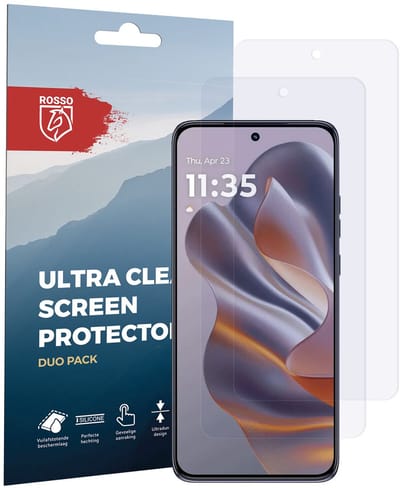 Rosso Screen Protector Geschikt voor Motorola Edge 60 Neo | Ultra Clear Duo Pack | TPU Folie | Case Friendly Beschermfolie | 2 Stuks
