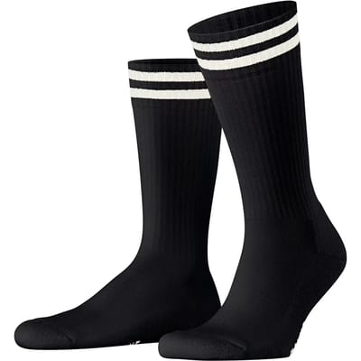 FALKE Dynamic Wool gedessineerd wol sokken unisex zwart - maat 37-38