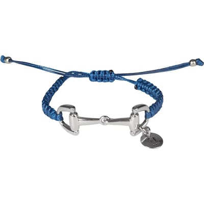 Horka Gevlochten Armbandje Bit Blauw/Zilver - One size