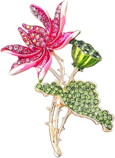 Lotus Broche - Kleding Pin - Accessoire Versieren - Lotus Vorm - 5.20x4.30cm - Diverse Kleuren