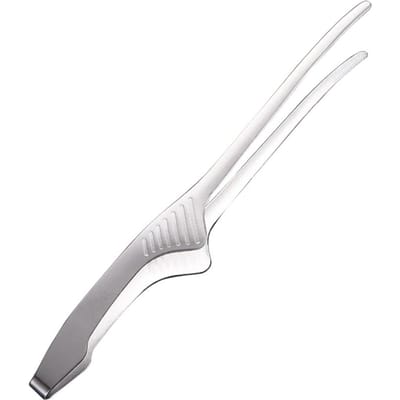 BBQ Tangen Barbecue Clips Roestvrij Staal Keukenaccessoires Koken Buiten Grillen Anti-aanbak Steaktang Bakgereedschap white