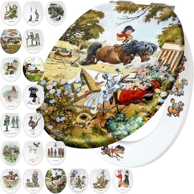 Luxe Softclose Toiletbril met Boerderij Landschap Print, Vochtbestendig MDF Hout