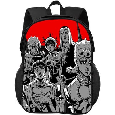 JoJo's Bizarre Adventure Rugzak Duurzaam Modieus Cartoon Rits Grote Capaciteit Rugzak Beste Verjaardagscadeau voor Jongen en Meisje