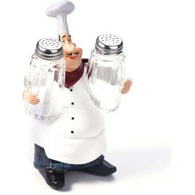 Schattige chef-kok beeldje ornamenten vintage woondecoratie keuken restaurant hars ambachten #A white