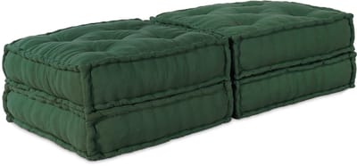 vidaXL - Modulebankeenheid - 2 - st - Stof - Groen - 140 - x - 70 - x - 36 - cm