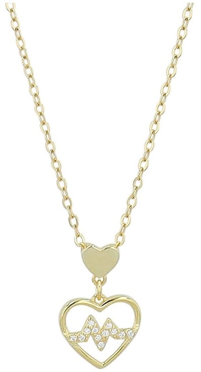 AKZENT Akzent damesketting met hanger "Evalotte" van 925 Sterlingzilver, gerhodineerd, duurzaam