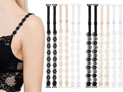 6 Paren - Behabandjes - Verstelbare BH Bandjes - 42 CM - BH straps -Vervangbare Elastische BH Lingerie Bandjes - 18mm Breedte - Comfortabele Afneembare Bh-Strap Verlenging - voor Tops en Jurken