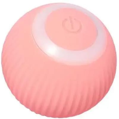 Slimme kattenrollende bal, oplaadbare kattenspeelgoed, bal, bewegende bal, zelfbewegend kittenspeelgoed voor interactief spelen binnenshuis roze