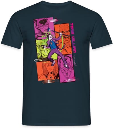 Batman Team Villain Met Joker En Strippanelen T-Shirt Heren