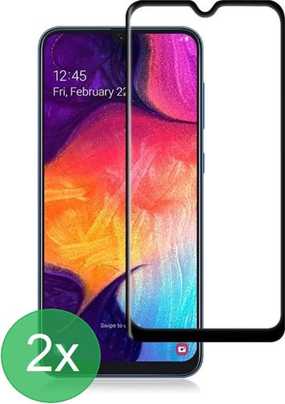 2x Full Cover Screenprotector Geschikt voor: Samsung Galaxy A30s / A50 / A50s - Screen protector - volledige glas - bescherming - beschermglas - ZT Accessoires