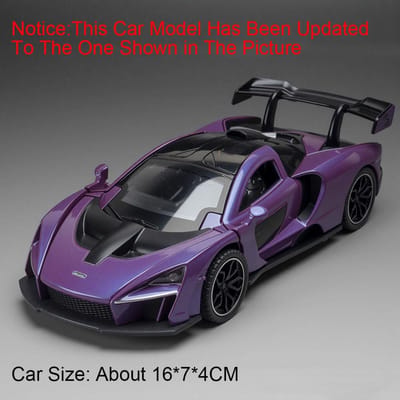 1:32 Modèle de Voiture Senna Alliage Moulage sous Pression Véhicules Jouets en Métal Modèle Simulation Son et Lumière Tirer en Arrière Cadeaux pour Enfants Collection de Jouets