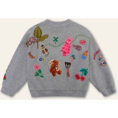 Oilily Hoki Sweater- maat110/5yr Forged Iron