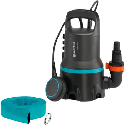 GARDENA Dompelpomp Vuilwater 9000 – 9.000 liter/uur – 0,6 bar met platte slang