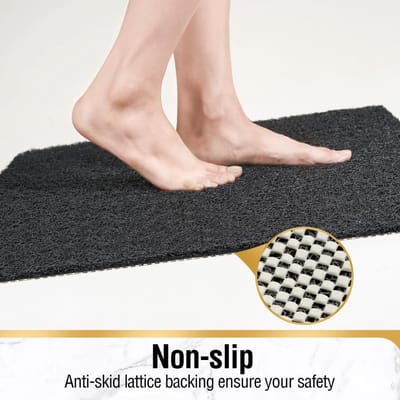 Store_7 - Douchemat - Antislip badmat - Zachte PVC douchemat - 60 x 60 cm - Sneldrogend - Zwart - Geschikt voor badkamer - Antislip mat