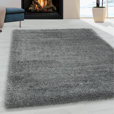 Flycarpets Luna Vloerkleed - 80x150cm - Lichtgrijs - Hoogpolig