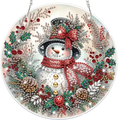 5D Diamant Schilderij Hanger voor Kerst, Dubbelzijdige Decoratie voor Volwassenen en Kinderen, Creatieve Ambachtset voor Raam, Deur en Wanddecoratie