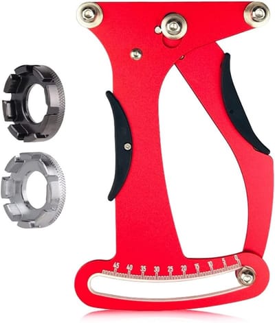 Fiets Spaak Spanning Meter, CNC Aluminium Spaken Tension Tool met 2 Spaken, Rood - Voor Precisie en Onderhoud van Fietsen