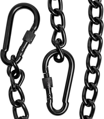 Hangmatketting 26 inch - Zwarte Hangende Stoel Ketting met Karabijnhaken