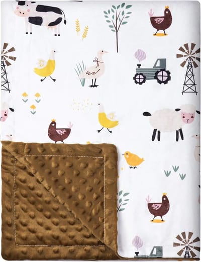 Multifunctionele Babydeken van Katoen, 75 x 100 cm, Geschikt voor Wiegjes, Kinderwagens en Autostoelen, Melk Koe Design