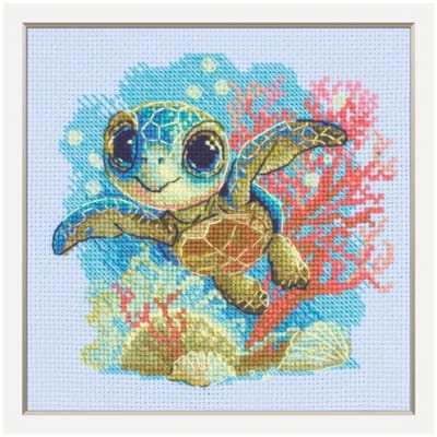 Borduurpakket Baby Sea Turtle - Aine - A1037 - Baby Zeeschildpad