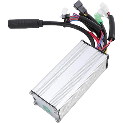 Contrôleur de Vitesse de Moteur de Vélo Électrique 6 Tubes 14A Contrôleur à Onde Sinusoïdale Connecteur SM Alliage d'Aluminium Accessoires de Cyclisme black