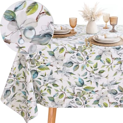Dailygoods- Tafelkleed Premium Waterdicht - Tafelzeil Afwasbaar - Rechthoekig 200 x 140 cm - Kunststof Tafelhoes - Botanisch Design - OEKO-TEX Gecertificeerd