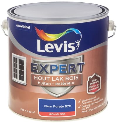 Levis - Expert Hout Lak Buiten High Gloss Mix - Clear Purple B70 - Mengverf - 2,5 L