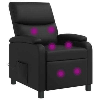 vidaXL - Massage - Relaxstoel - Zwart - Kunstleer