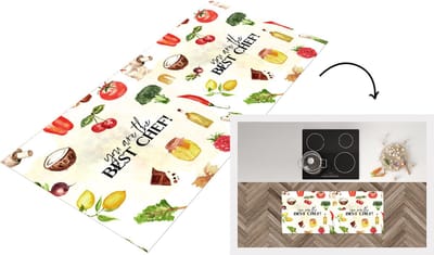 Keukenloper - Loper keuken - Tekst - You are the best chef - Koken - Eten - Kok - Keuken - Hobby - Spreuken - 120x50 cm - Keukenloper vinyl