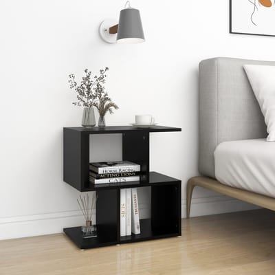 vidaXL - Nachtkastje - 50x30x51,5 - cm - bewerkt - hout - zwart