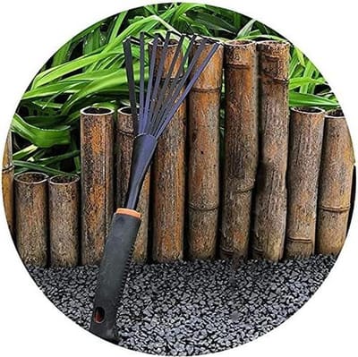 Mini Tuinhark - Bladhark Ventilator - Gazon Reinigen - Verstelbare Werkbreedte - 40 cm - Grijs