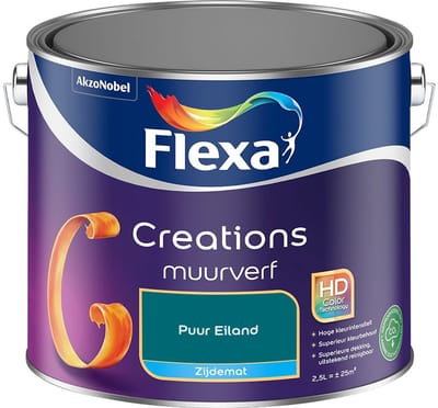 Flexa - Creations Muurverf Zijdemat - Puur Eiland - Mengverf - 2,5 L