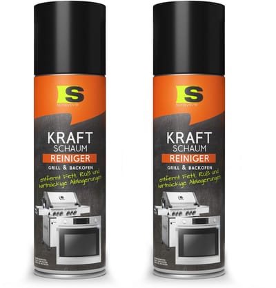 Spraytive 2x 500ml BBQ grillreiniger en ovenreiniger krachtige schuimreiniger vetverwijderaar voor grill oven en bakplaat zonder warmte