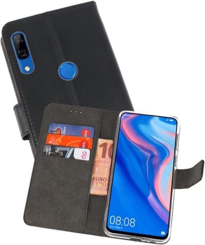 Booktype Telefoonhoesjes - Bookcase Hoesje - Wallet Case - Geschikt voor Huawei P Smart Z - Zwart
