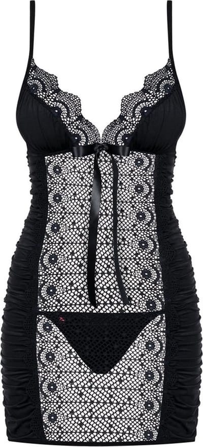Obsessive Mokettina - Erotische Jurk - Maat S/M - Zwart