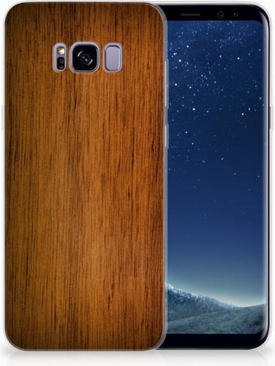 Samsung Galaxy S8 Plus Bumper Hoesje Donker Hout