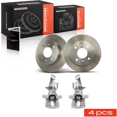 Frankberg 2x Remklauw+2x Remmen Achter voor Nissan Almera II N16