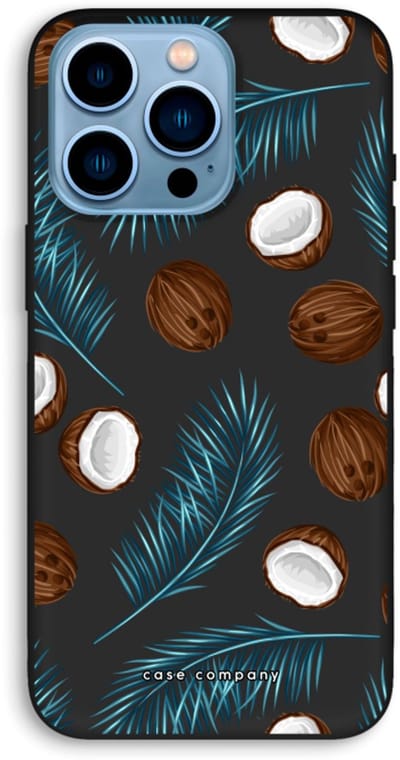Case Company® - Hoesje geschikt voor iPhone 13 Pro Max hoesje - Kokosnoot - Biologisch Afbreekbaar Telefoonhoesje - Bescherming alle Kanten en Schermrand