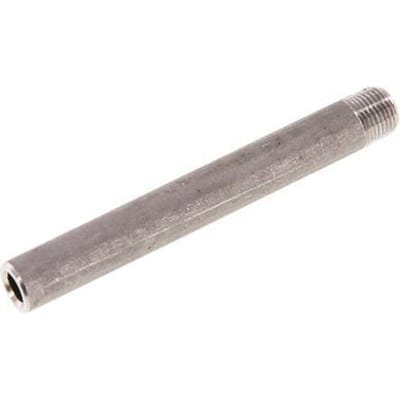 R 1/8'' Buitendraad x 10.2mm RVS Pijpnippel met Las uiteinde 20 Bar DIN 2982 - 80mm