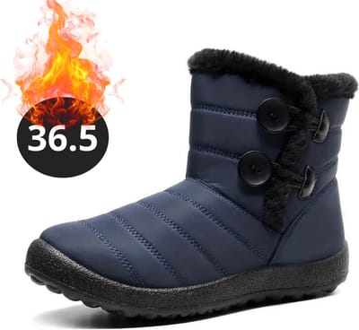 Bovista Snowboots - Sneeuwschoenen - Sneeuwboots - Dames - Wintersport - Ski - Skischoenen - Blauw - 36.5 - Knopen