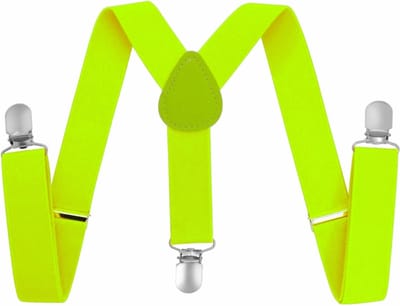 Fako Fashion - Kinder Bretels - Kinderbretels - Effen - 65cm - Fluo Geel
