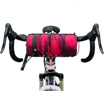 Grote-waterdichte stuurtas voor mountainbikes en racefietsen – Universele opbergtas met verstelbare riemen (Rood)