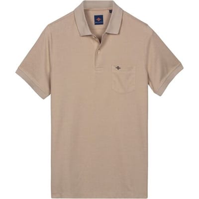 Baileys Polo Subtle Two-Tone Chestpocket Short Sleeve Zand / male
