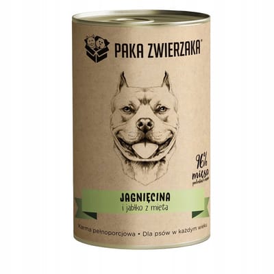 Paka Zwierzaka - Natvoer met Lamsvlees en Appel - Hondenvoer - 6x400g - Hypoallergeen