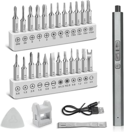 30-in-1 mini draadloze elektrische precisieschroevendraaier met LED verlichting