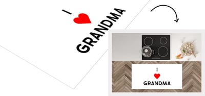 Keukenloper - Loper keuken - Spreuken - Quotes I Love Grandma - Moederdag - Oma cadeau - 120x60 cm - Keukenloper vinyl