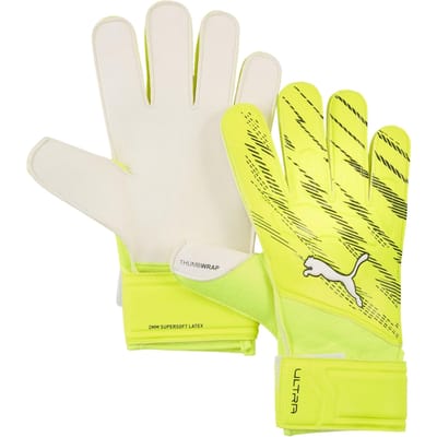 Puma Ultra Play Neon-keepershandschoenen voor kinderen (Kalk/zwart)