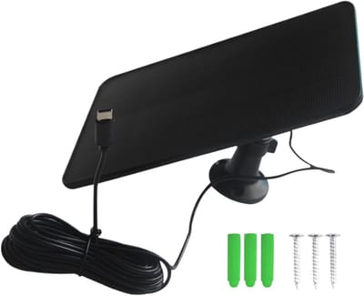 Zonnepaneel Oplader - Energievoorziening - Ononderbroken Bewaking - Laag Energieverbruik - 23 x 15 x 5 cm - Zwart