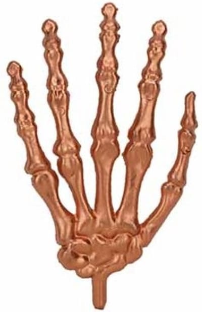 Hand Skelet Set6 Koper 10xh14cm Kunstst Of